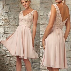 Mori Lee Formal Dress Size 14 Blush/Nude Color